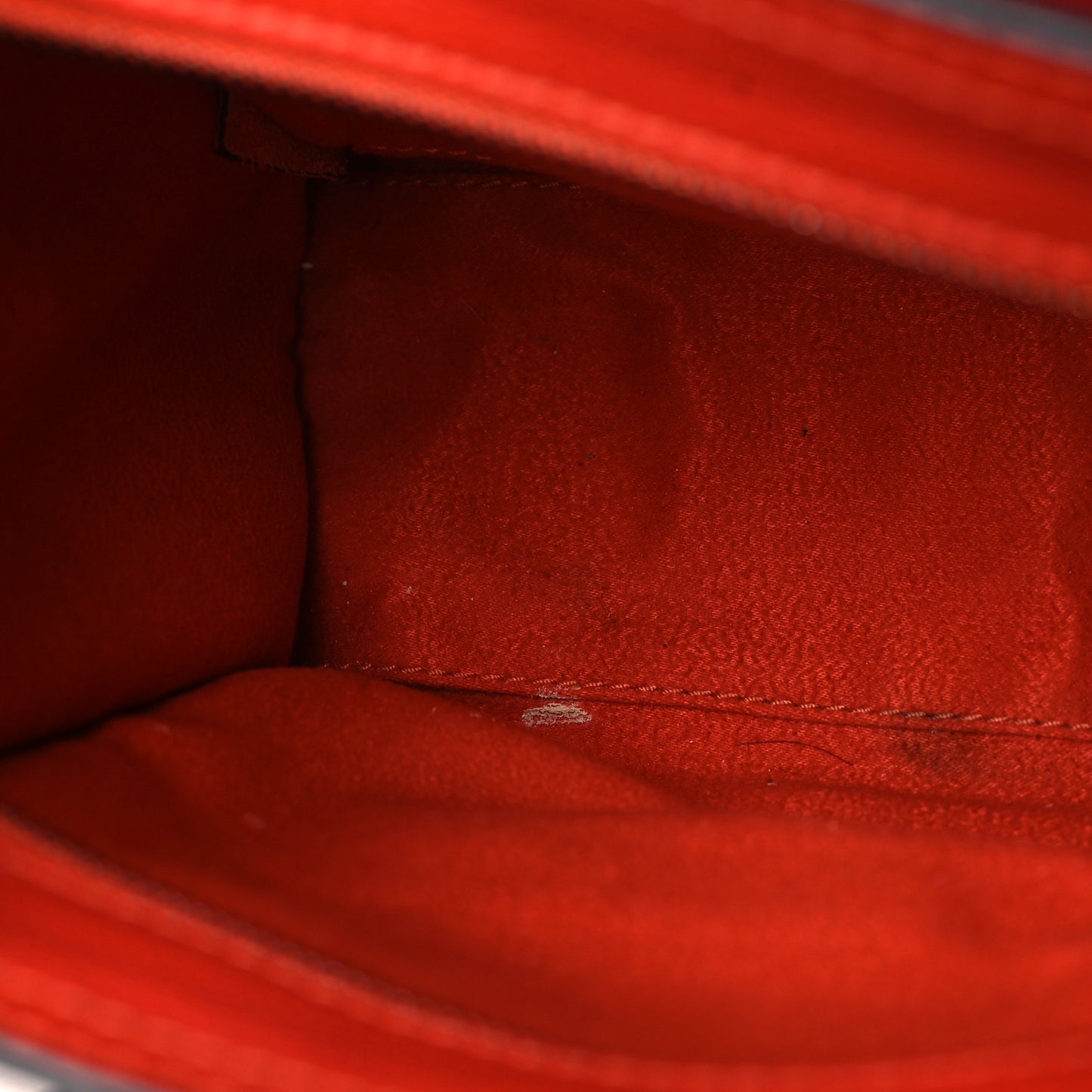 Drummed Calfskin Nano Luggage Coquelicot