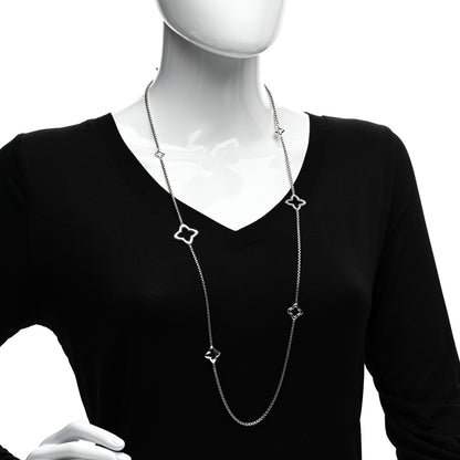 David Yurman Sterling Silver 25mm Quatrefoil Chain Necklace 2 of 5