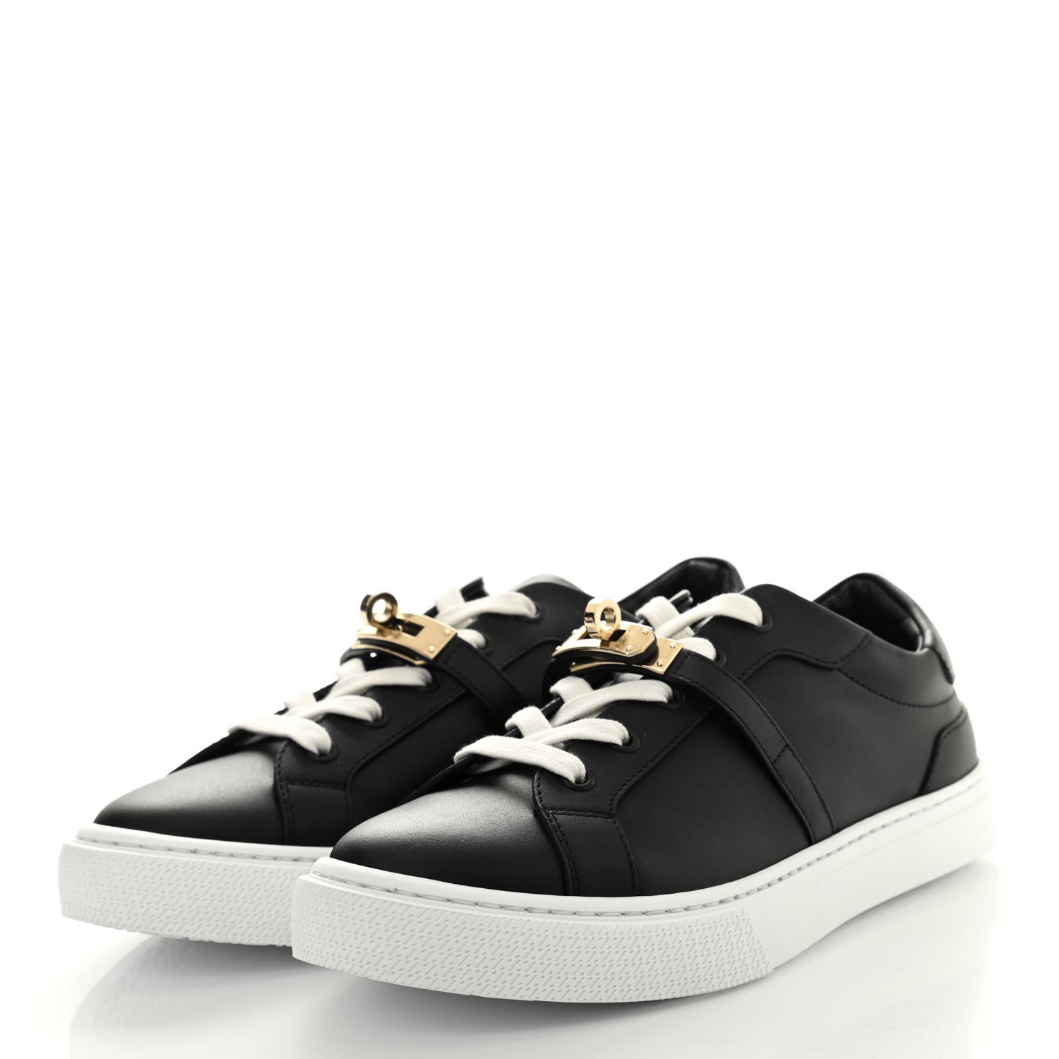 Hermes Calfskin Day Sneakers 38 Black 3 of 6