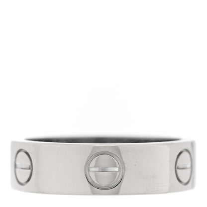Cartier 18K White Gold 5.5mm LOVE Ring 54 7 1 of 4