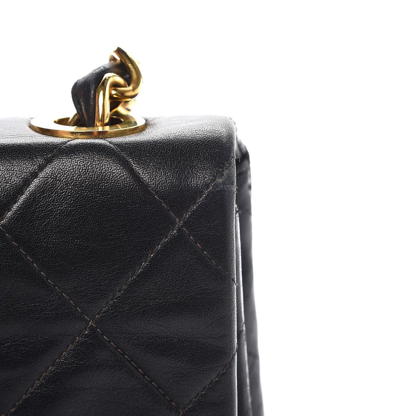 Lambskin Quilted XL Jumbo Single Flap Black