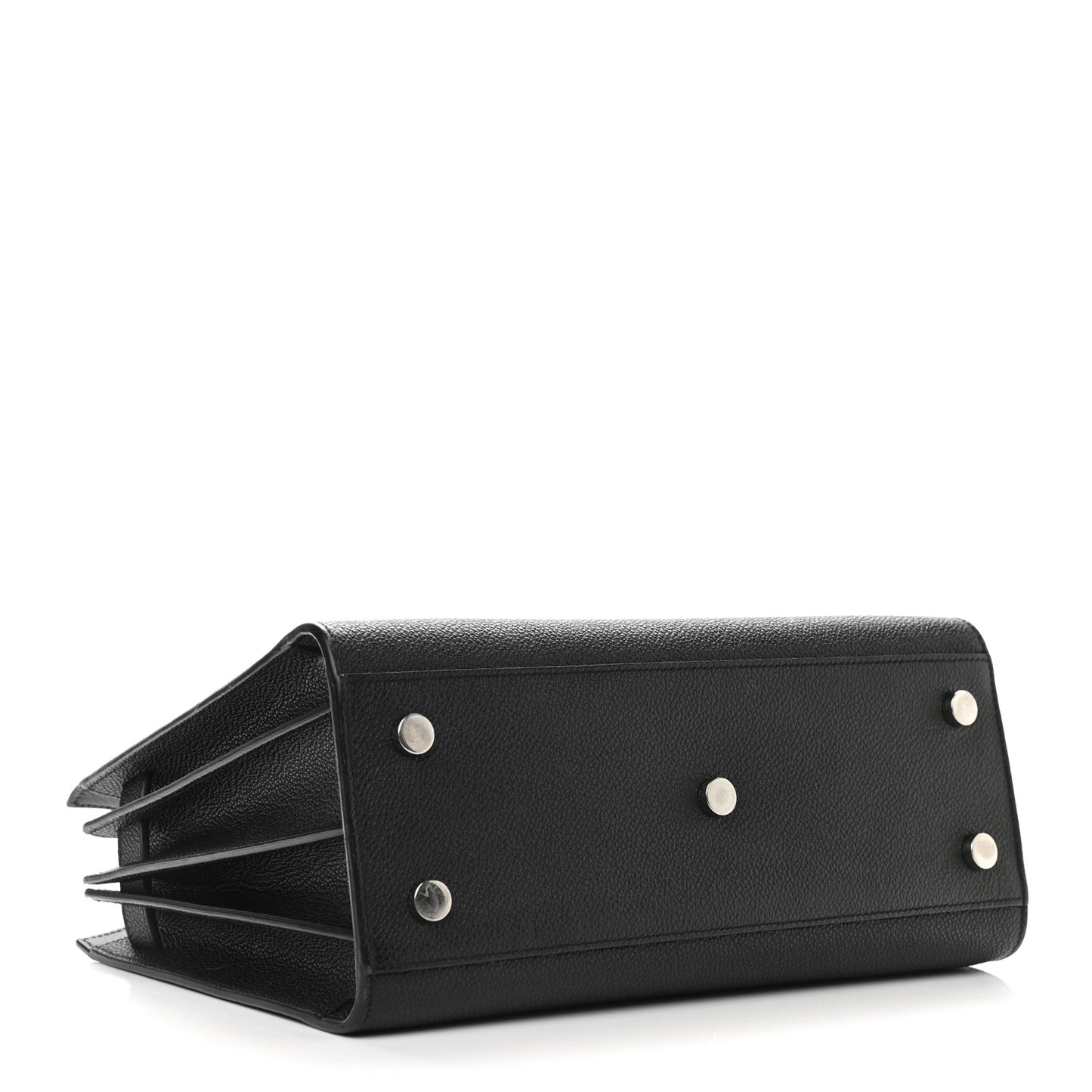 Grained Calfskin Baby Sac De Jour Black