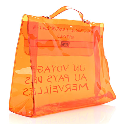 Hermes Vinyl Souvenir De L'Exposition Kelly Orange 3 of 11