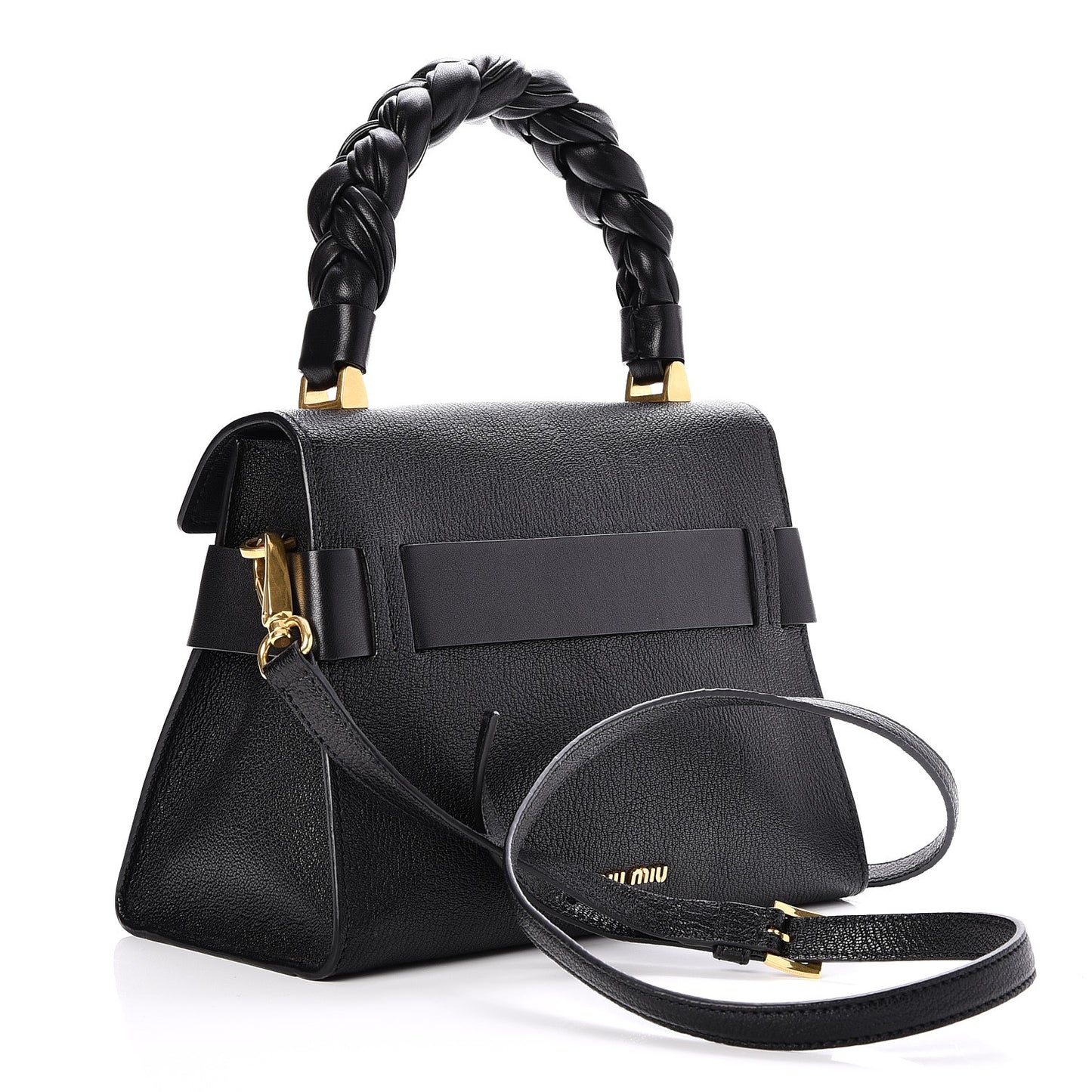 Goatskin Madras Click Top Handle Nero Black