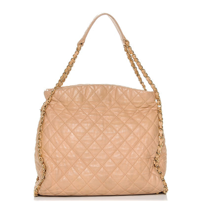 Chanel Calfskin Quilted Large Chain Me Hobo Beige 1 of 7