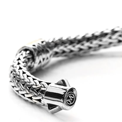 John Hardy Sterling Silver 22K Yellow Gold 10mm Classic Chain Hammered Bracelet 6 of 6