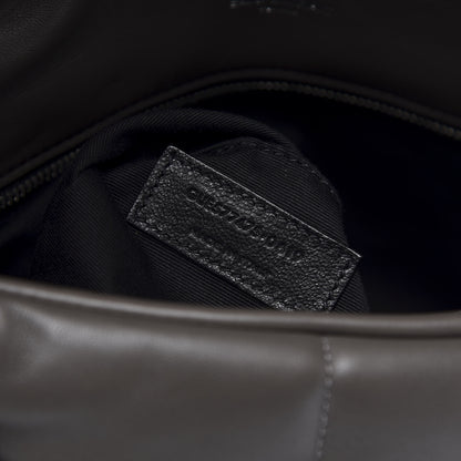 Saint Laurent Lambskin Quilted Medium Loulou Puffer Monogram Chain Satchel Concrete 10 of 13