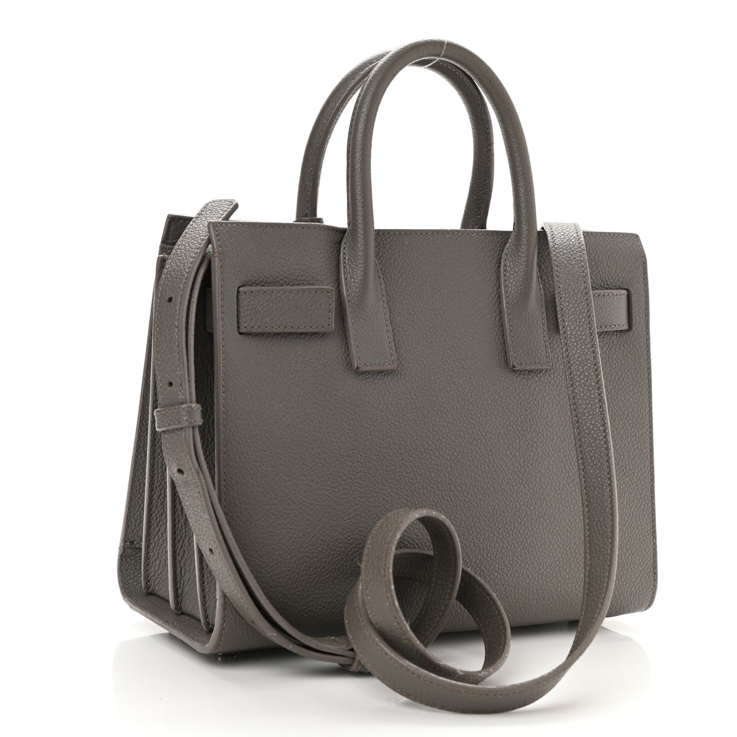 Grained Calfskin Nano Sac De Jour Fog