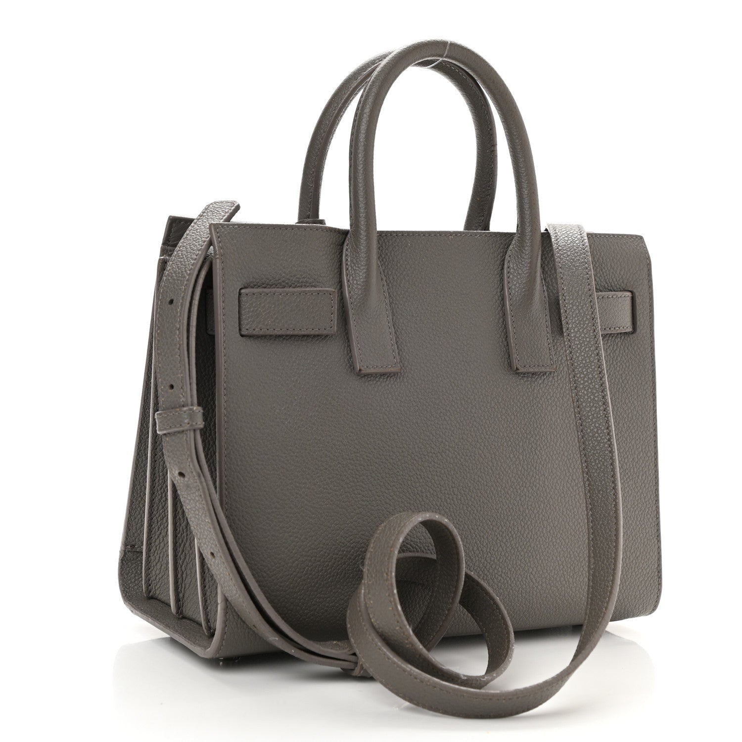 Saint Laurent Grained Calfskin Nano Sac De Jour Fog 3 of 11