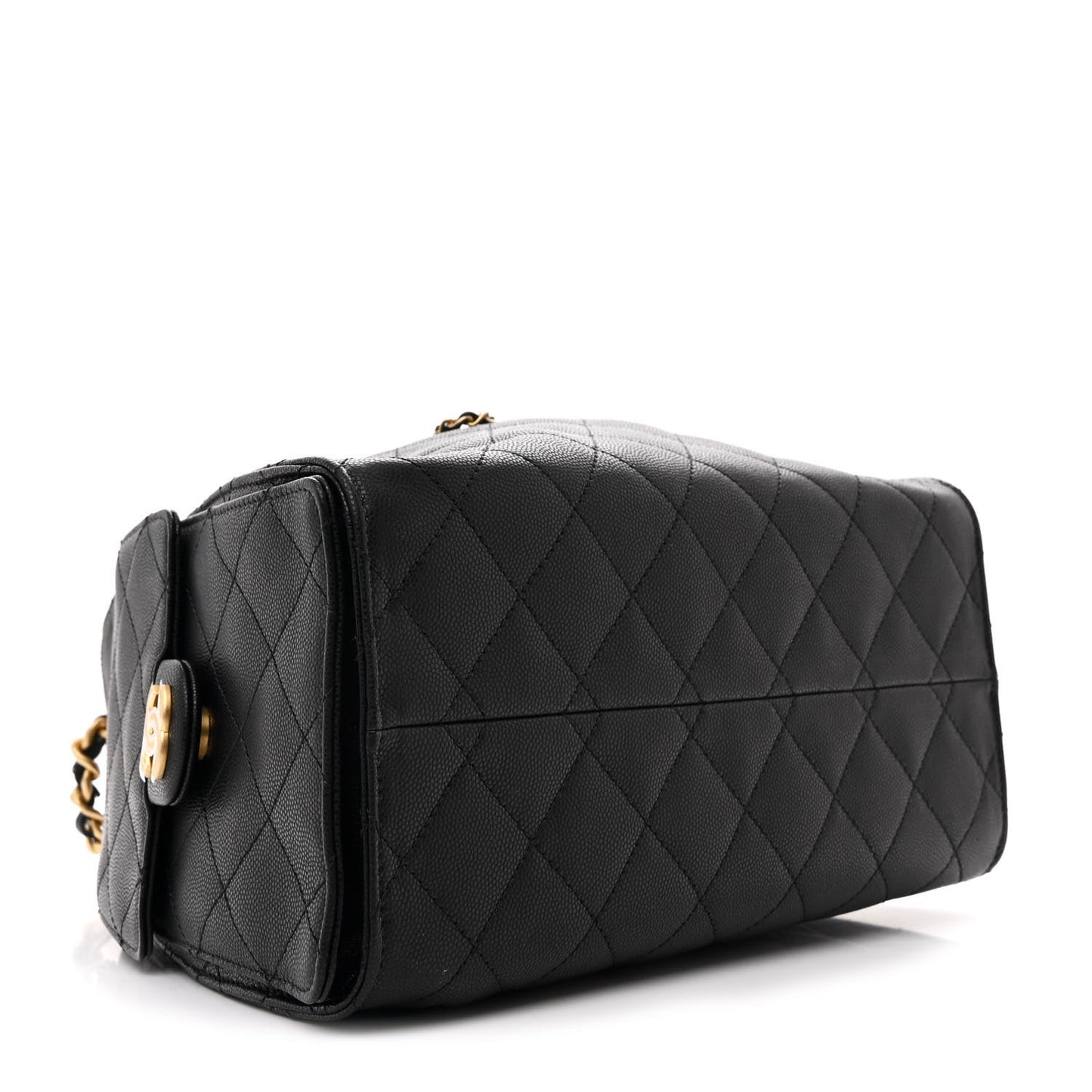 Caviar Quilted Small Chanel 25 Handbag Black