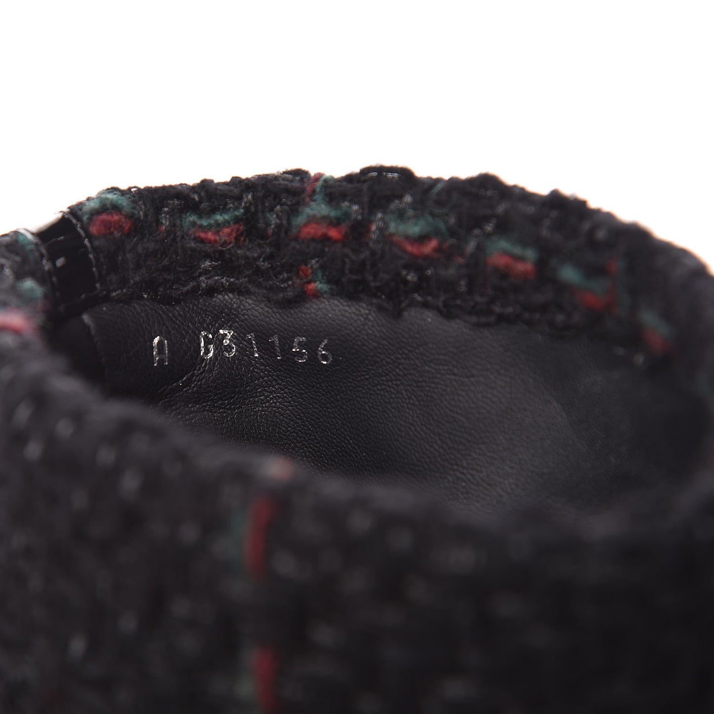 Tweed Patent CC Cap Toe Fold Over Boots 38 Black