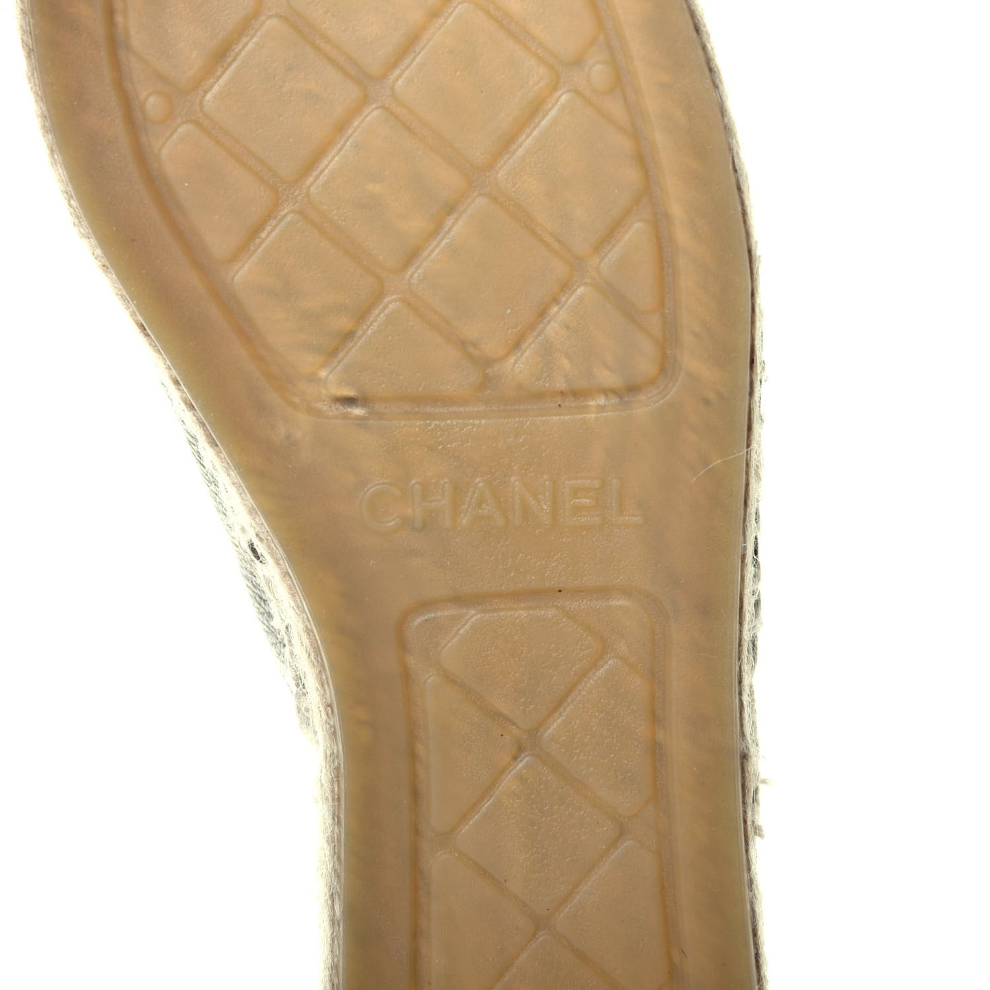 Calfskin CC Espadrille Mules 38 Beige
