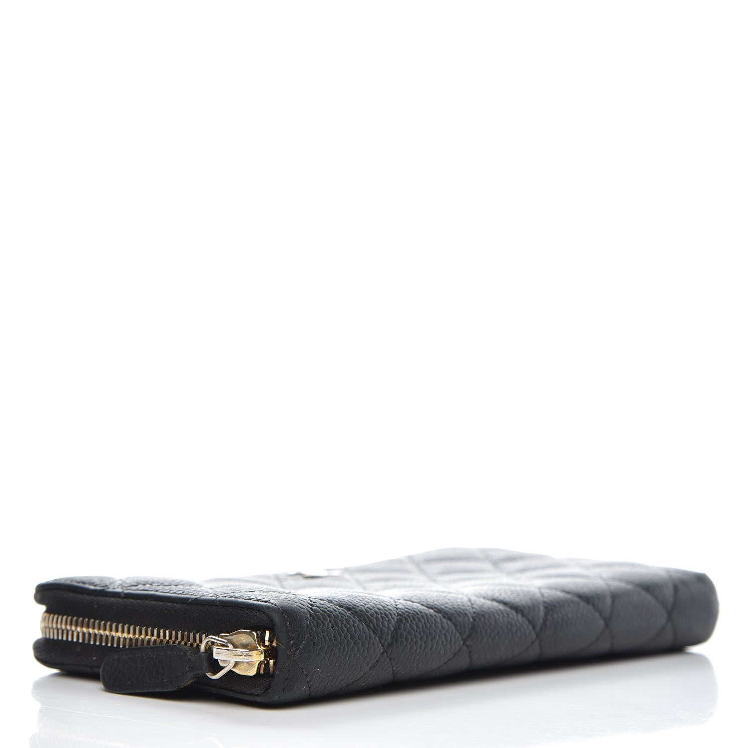 Chanel Caviar Quilted Large Gusset Zip Around Wallet Navy 4 of 14