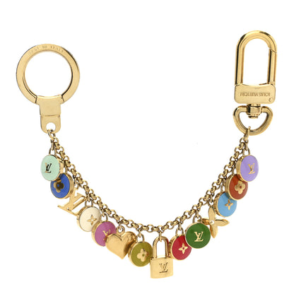 Louis Vuitton Metal Enamel Pastilles Key Chain Bag Charm Multicolor 1 of 4