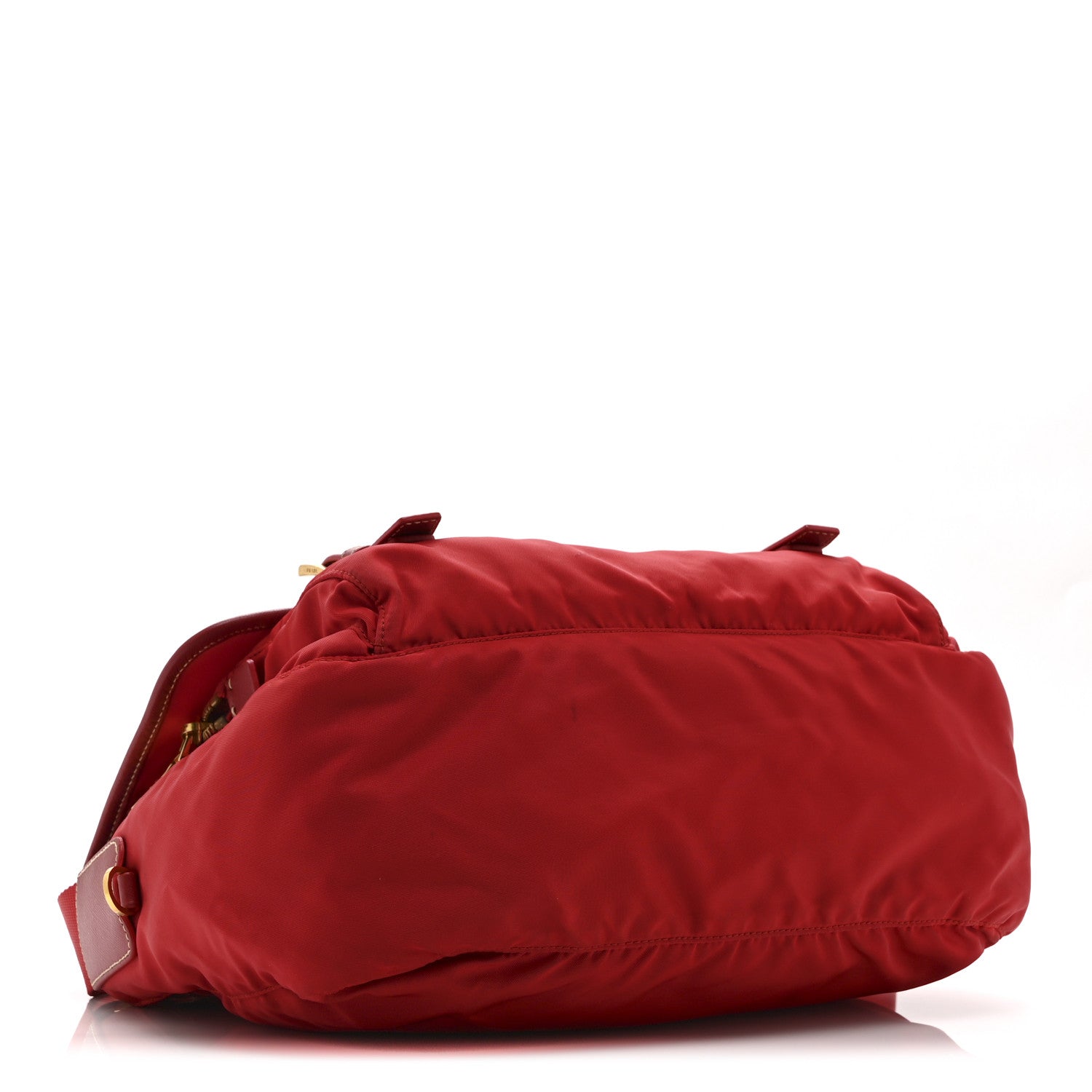 Prada Tessuto Nylon Saffiano Messenger Bag Red 4 of 12