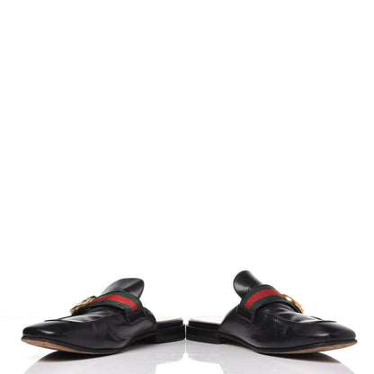 Gucci Goatskin Web GG Mens Princetown Slippers 7 Black 5 of 13