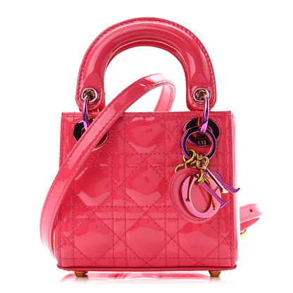 Christian Dior Patent Cannage Micro Lady Dior Pink 1 of 10