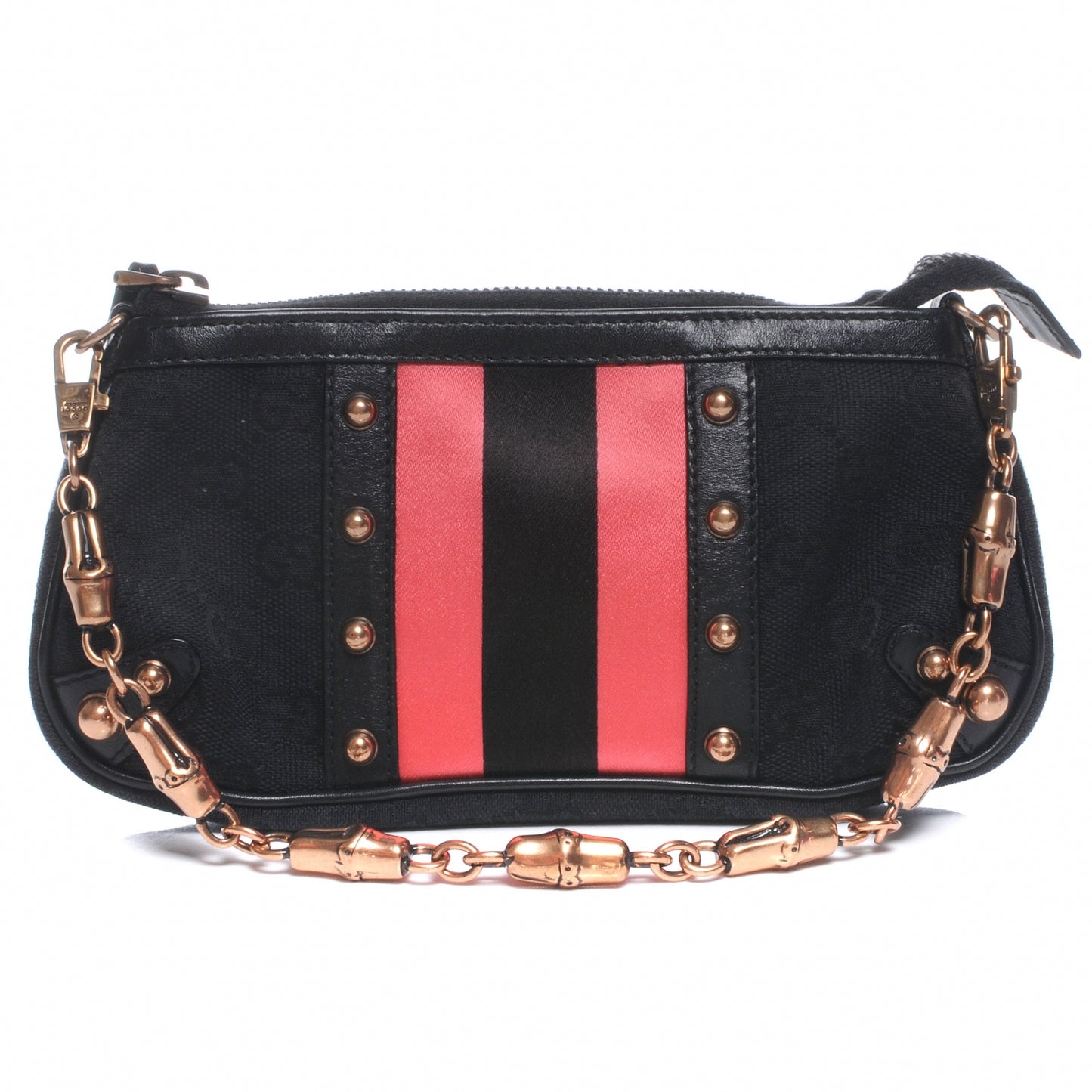 Monogram Web Clutch Black