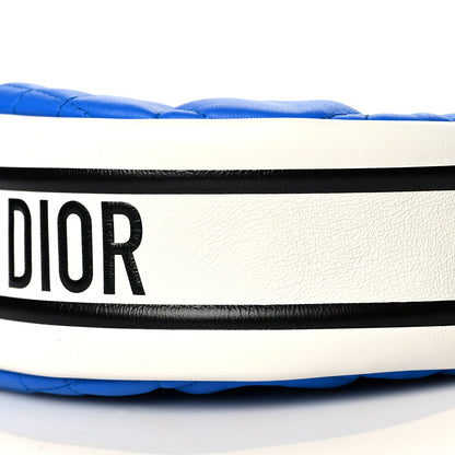 Christian Dior Lambskin Cannage Small Dior Vibe Hobo Bag Fluorescent Blue 6 of 10