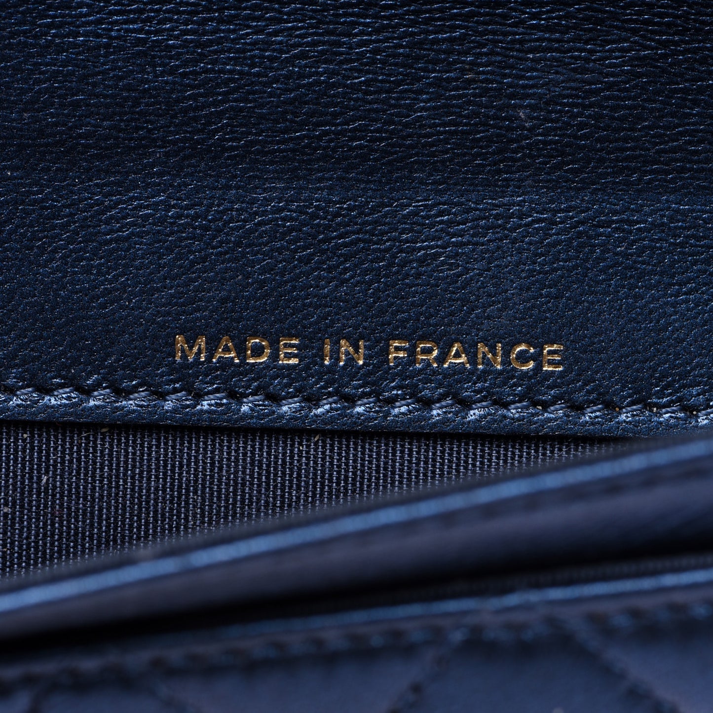 Metallic Lambskin Quilted Boy Flap Card Holder Blue
