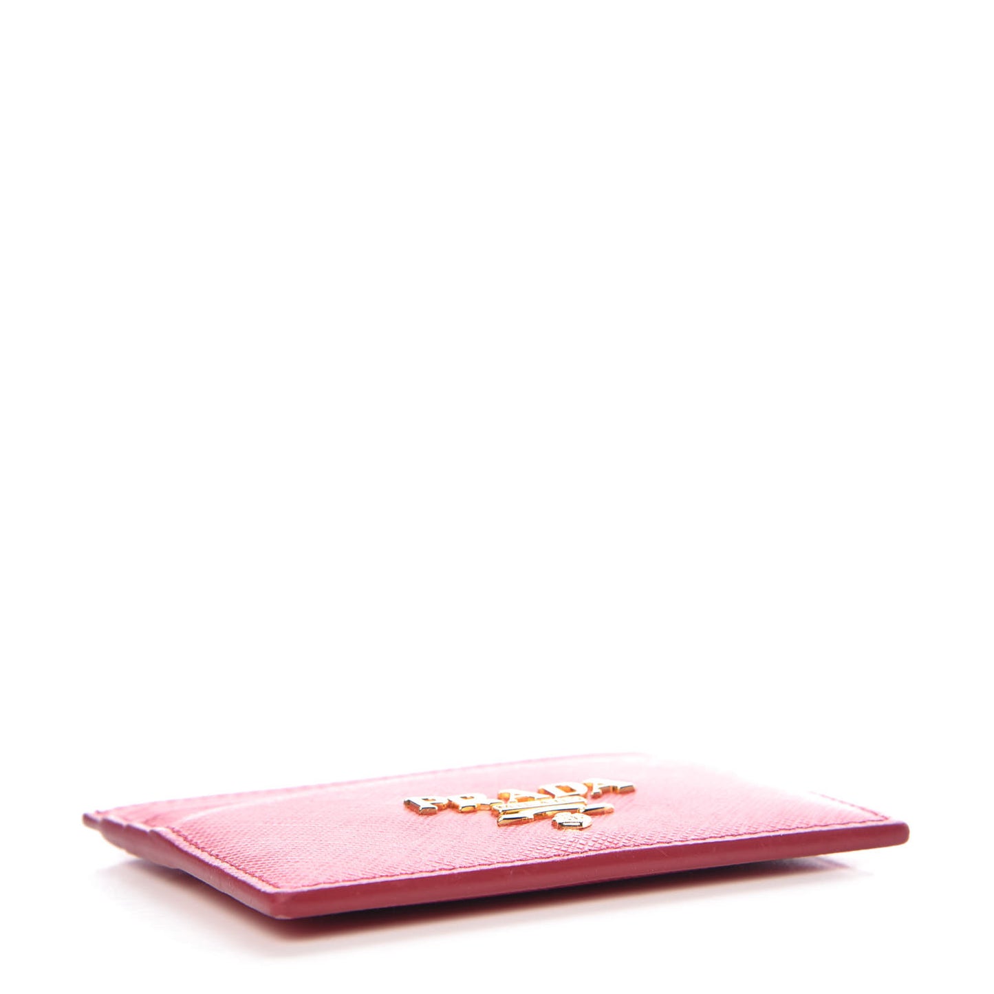 Saffiano Metal Business Card Holder Pink