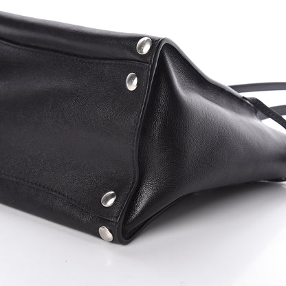 Prada Glace Calf Studded Twin Pocket Tote Black 9 of 9