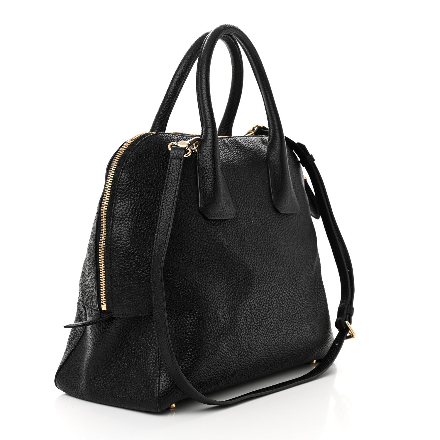 Burberry London Grainy Calfskin Medium Greenwood Bowling Bag Black 3 of 16