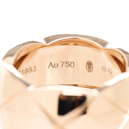 Chanel 18K Beige Gold Large Coco Crush Ring 53 6.5 7 of 8