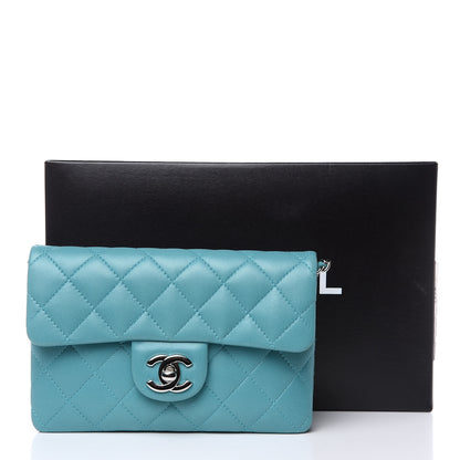 Chanel Lambskin Quilted Mini Flap Crossbody Bag Turquoise 15 of 16
