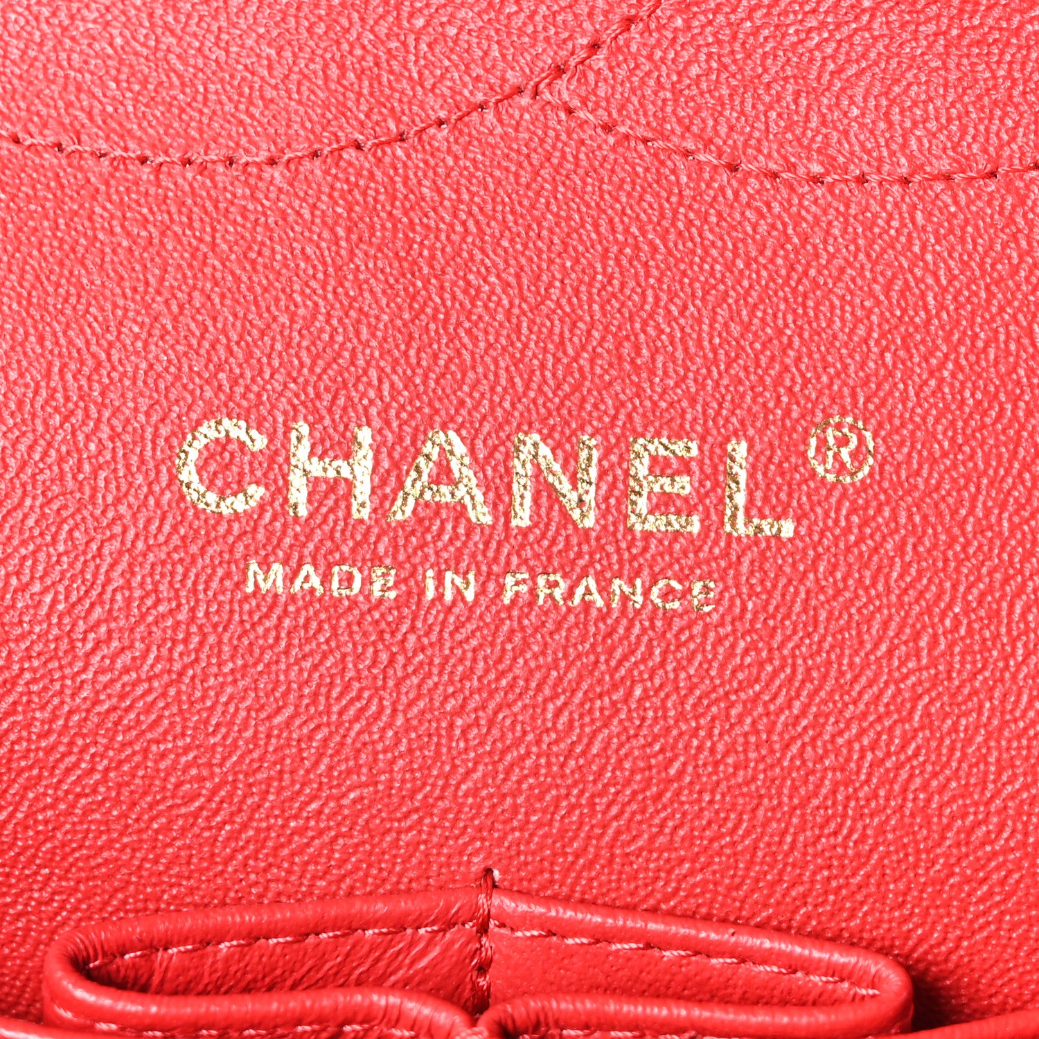 Chanel Lambskin Quilted Jumbo Double Flap Red 6 of 10