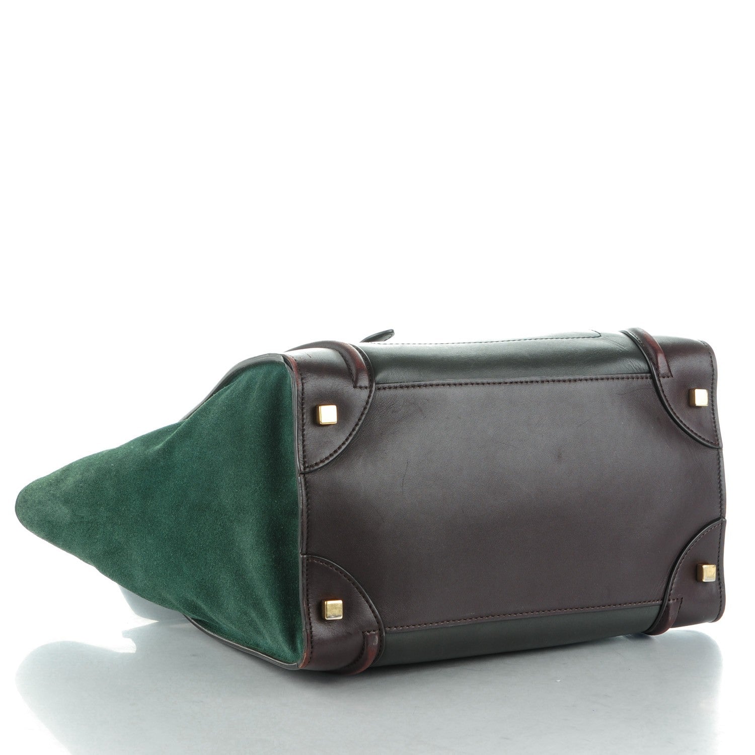 Celine Smooth Calfskin Suede Mini Tri-Color Luggage Burgundy 4 of 11