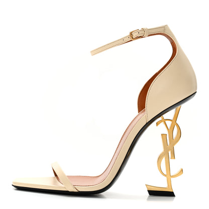 Saint Laurent Calfskin 110 Opyum Sandals 39 Real Beige 1 of 15