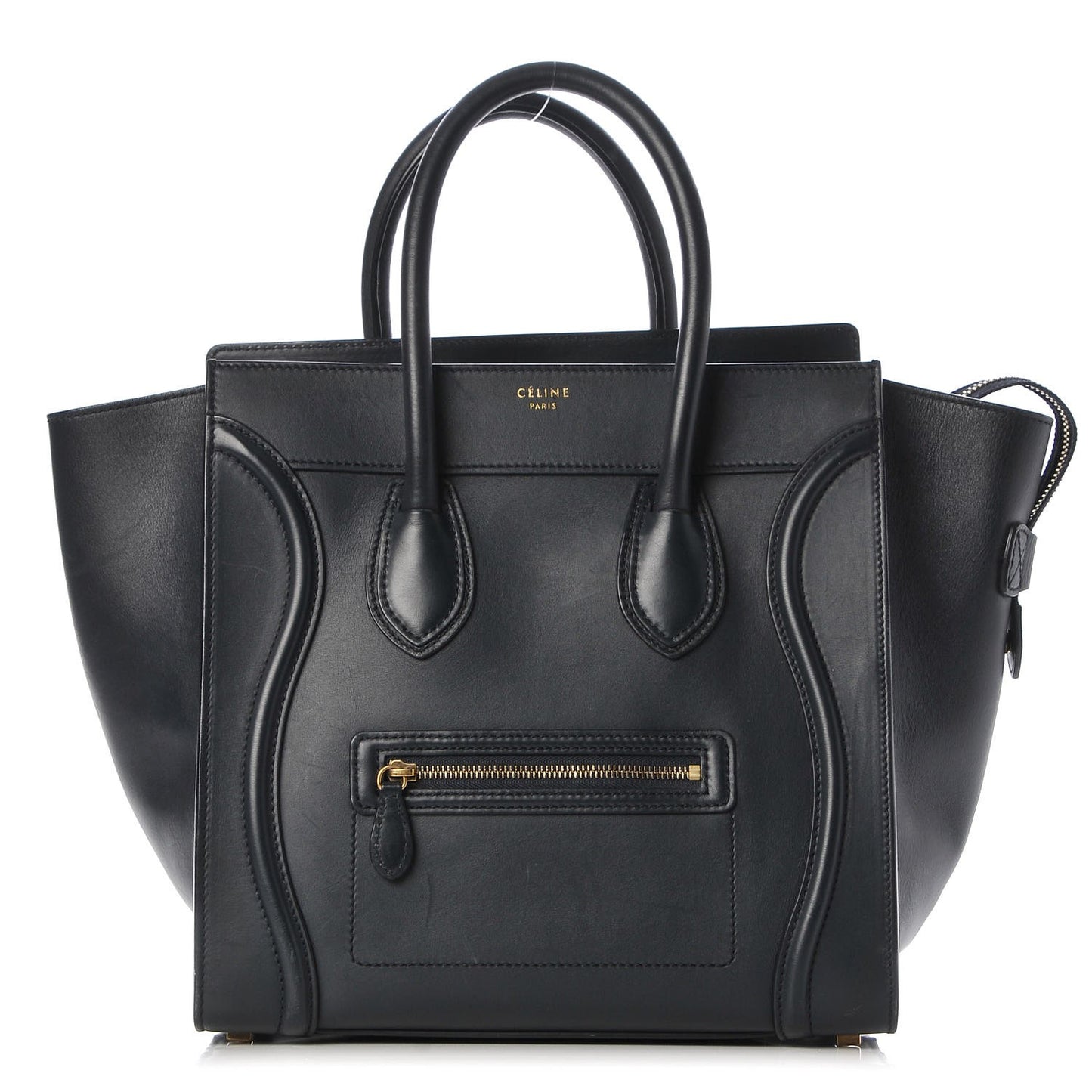 Smooth Calfskin Mini Luggage Navy Blue