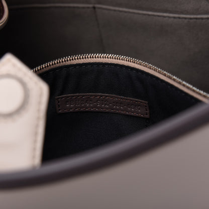 Fendi Vitello Century Opaco F is Fendi Bi-Color Regular Runaway Satchel Soap Moresco 9 of 11