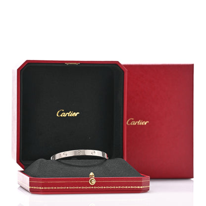 Cartier 18K White Gold LOVE Bracelet 17 7 of 7