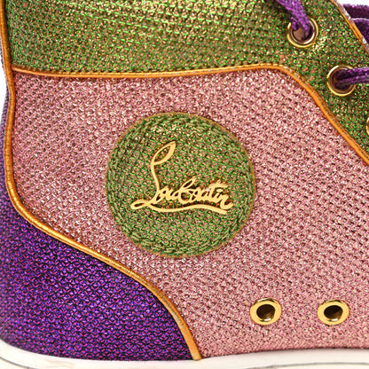 Christian Louboutin Bip Bip Glitter Womens Orlato Flat Sneakers 37 Multicolor 11 of 12