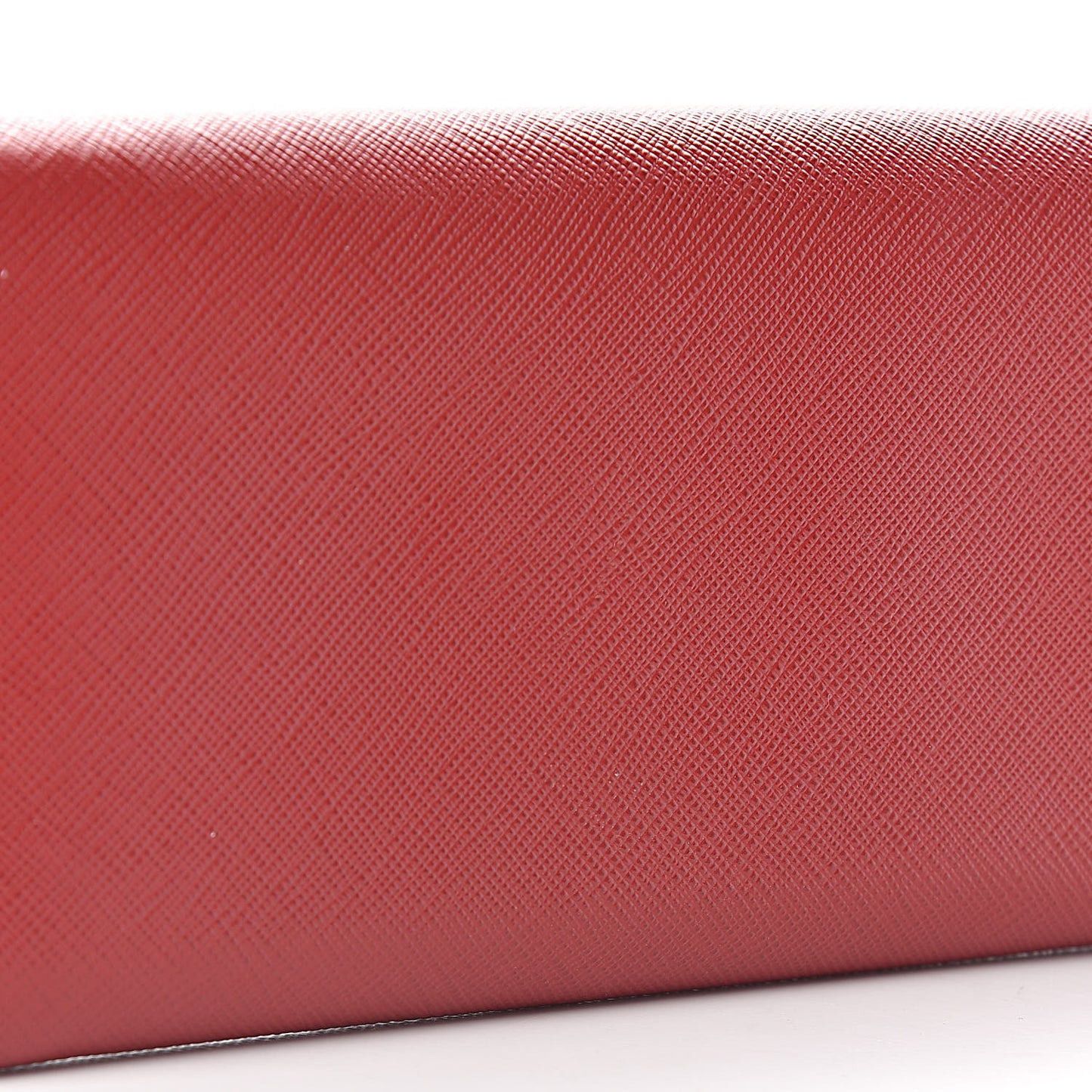 Saffiano Bi Color Wallet on Chain Fuoco Black