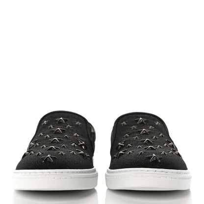 Jimmy Choo Fine Glitter Suede Mens Grove Sneakers 41 Black 2 of 8