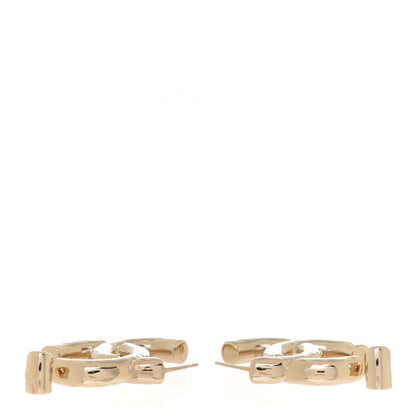 Chanel Metal Large CC Earrings Light Gold 4 of 5