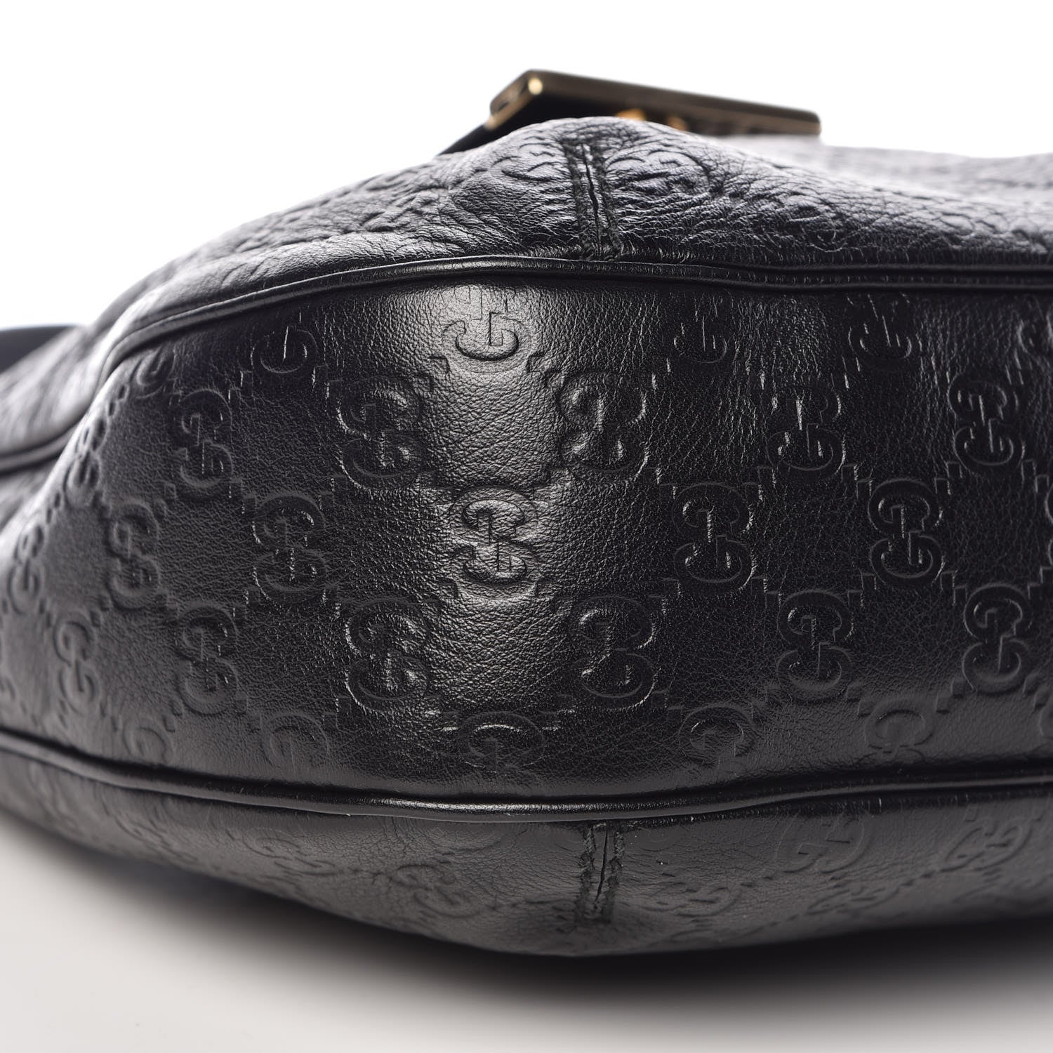 Gucci Guccissima Medium New Ladies Web Hobo Black 5 of 9