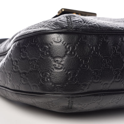 Gucci Guccissima Medium New Ladies Web Hobo Black 5 of 9