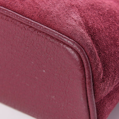 Gucci Suede Mini Bamboo Handle Bag Bordeaux 11 of 11