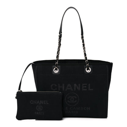 Chanel Mixed Fibers Small Deauville Tote Black 1 of 11