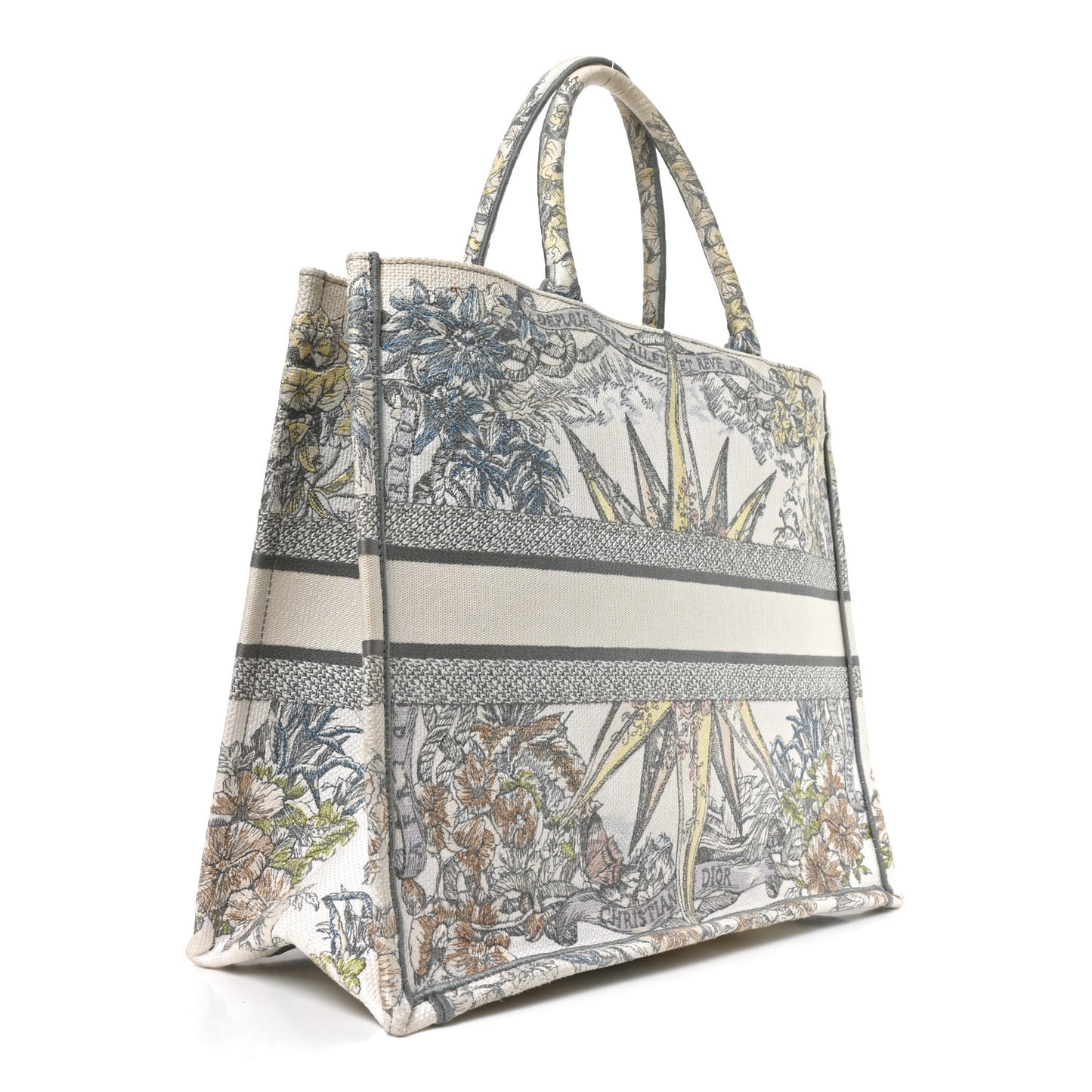 Canvas Embroidered Large Rêve d'Infini Book Tote Multicolor