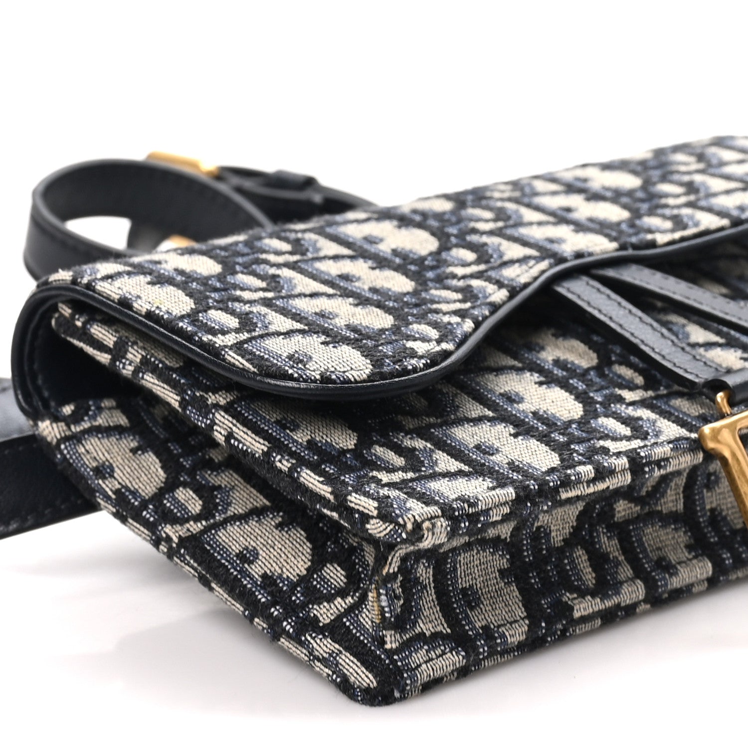 Christian Dior Oblique Saddle Belt Bag Blue 7 of 9