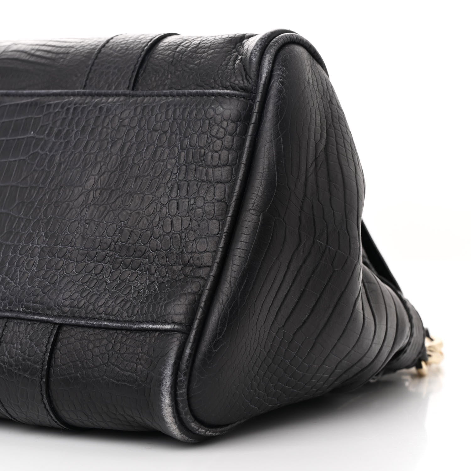 Mulberry Calfskin Crocodile Embossed Small Bayswater Satchel Black 8 of 8