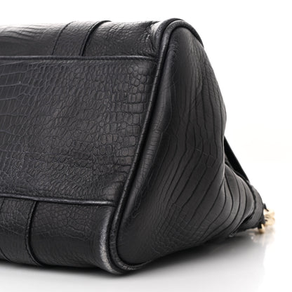 Mulberry Calfskin Crocodile Embossed Small Bayswater Satchel Black 8 of 8