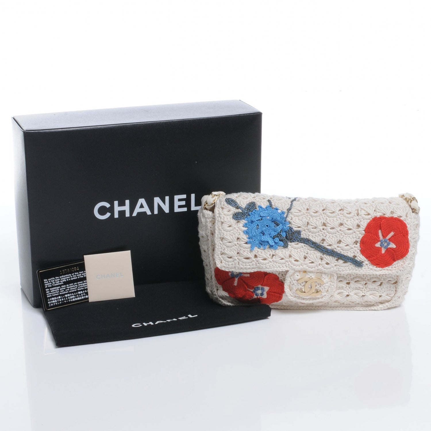 Chanel Crochet Camellia CC Flap 5 of 8