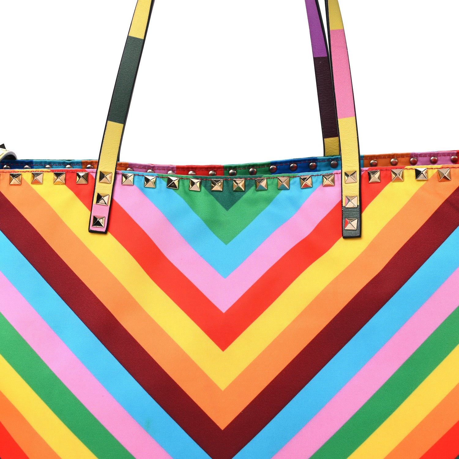 Valentino Garavani Nylon Rockstud 1973 Easy Tote Multicolor 7 of 11
