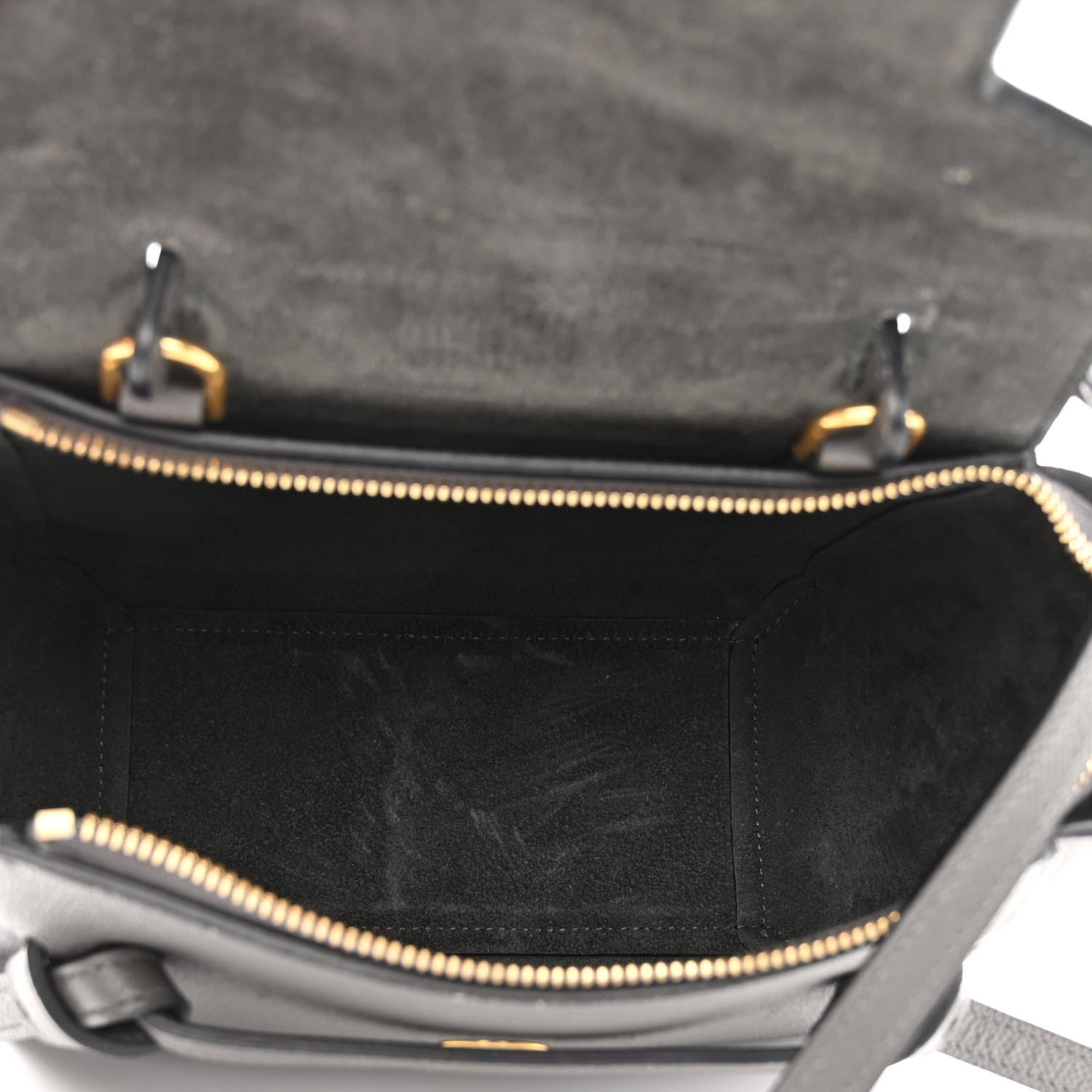 Celine Grained Calfskin Nano Belt Bag Grey 4 of 13